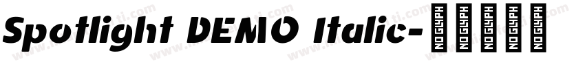Spotlight DEMO Italic字体转换